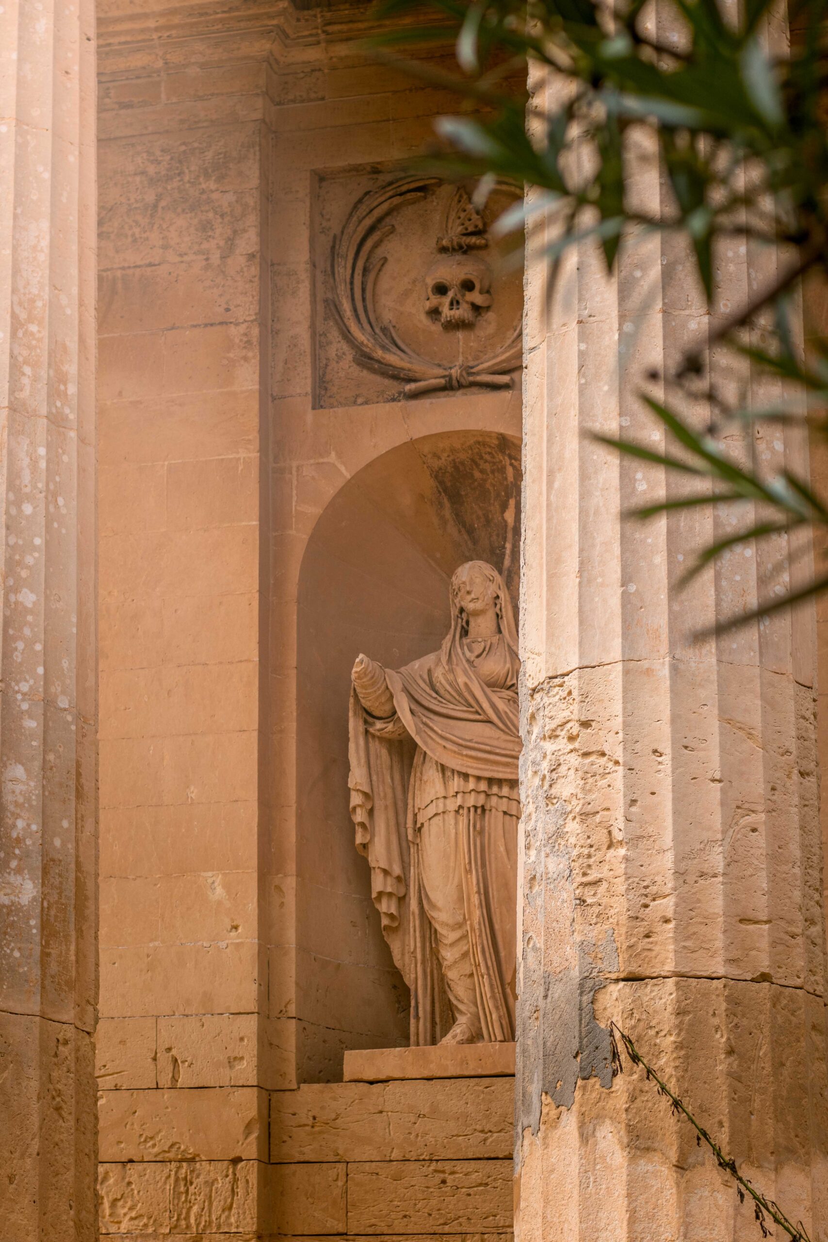 Statue on the Monument to Sir Alexander Ball inside the Lower Barrakka Gardens in Valletta, Malta
