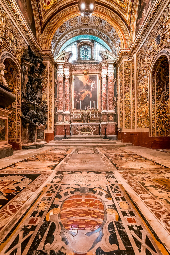 Chapel of the Language of Castile, Leon and Portugal inside Saint-John's Cathedral in Valletta, Malta