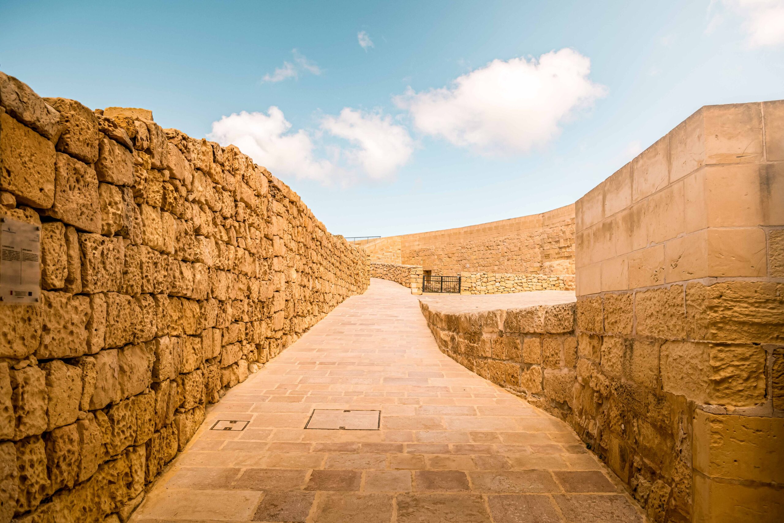 Ramparts walls of the Ciutadella in Victoria (Ir-Rabat) on Gozo island, Malta
