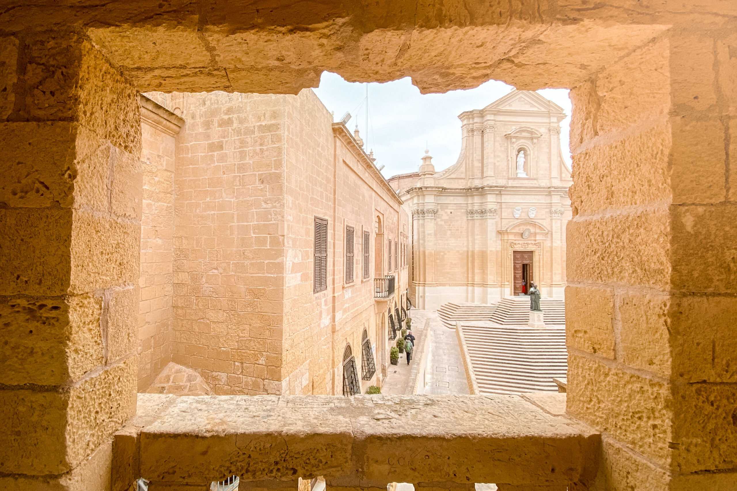 Cathedral of the Assumption seen from the Ciutadella in Victoria (Ir-Rabat) on Gozo island, Malta