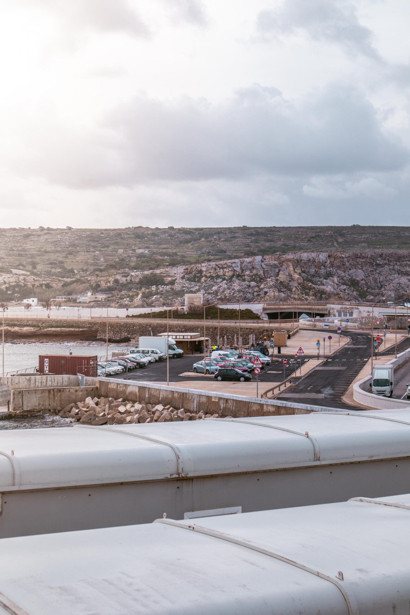 Ċirkewwa ferry terminal as seen from Gozo Channel Ferry, Malta