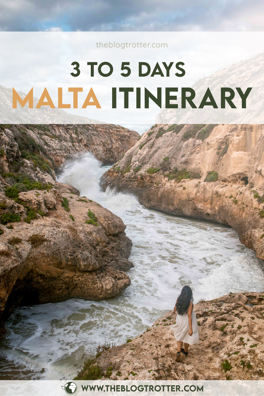 Malta itinerary article visual for Pinterest - Option 1
