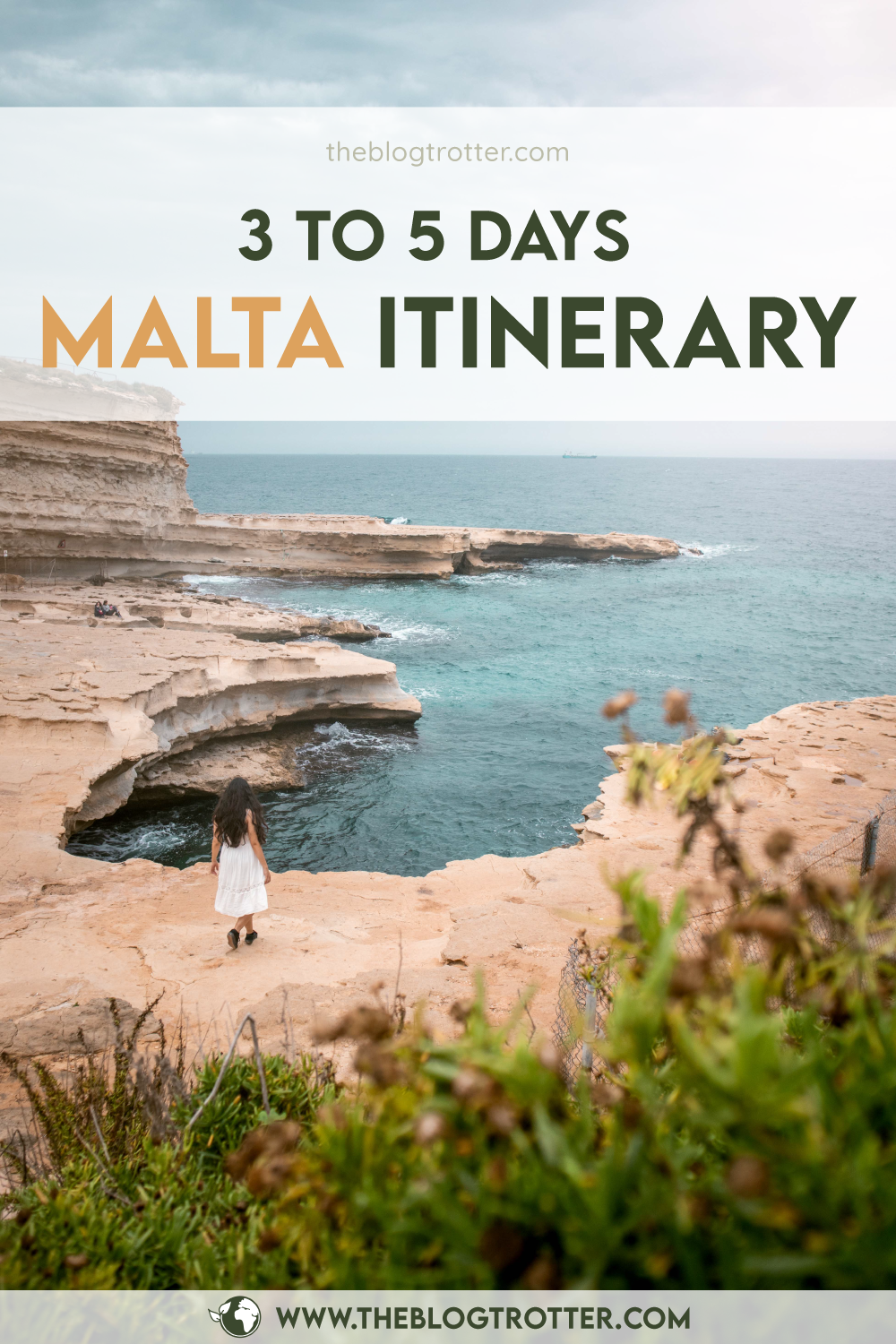 Malta itinerary article visual for Pinterest - Option 2