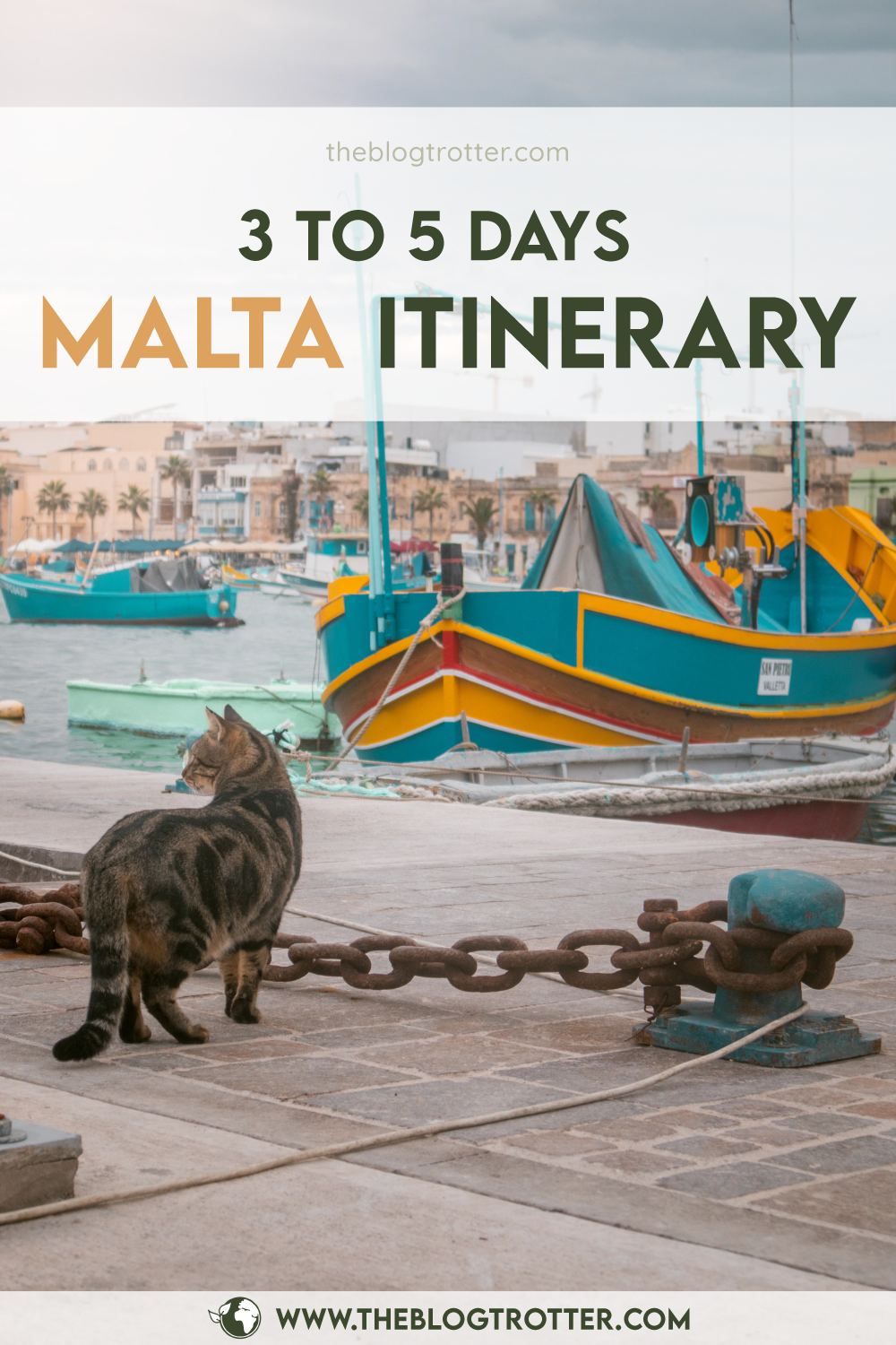 Malta itinerary article visual for Pinterest - Option 4