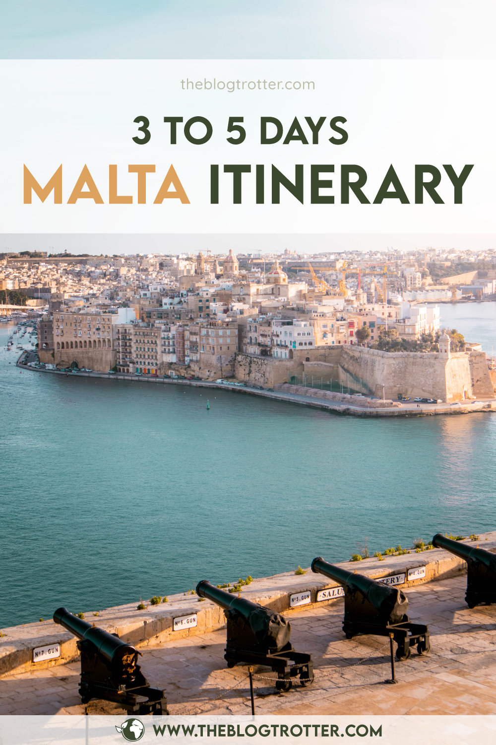Malta itinerary article visual for Pinterest - Option 5