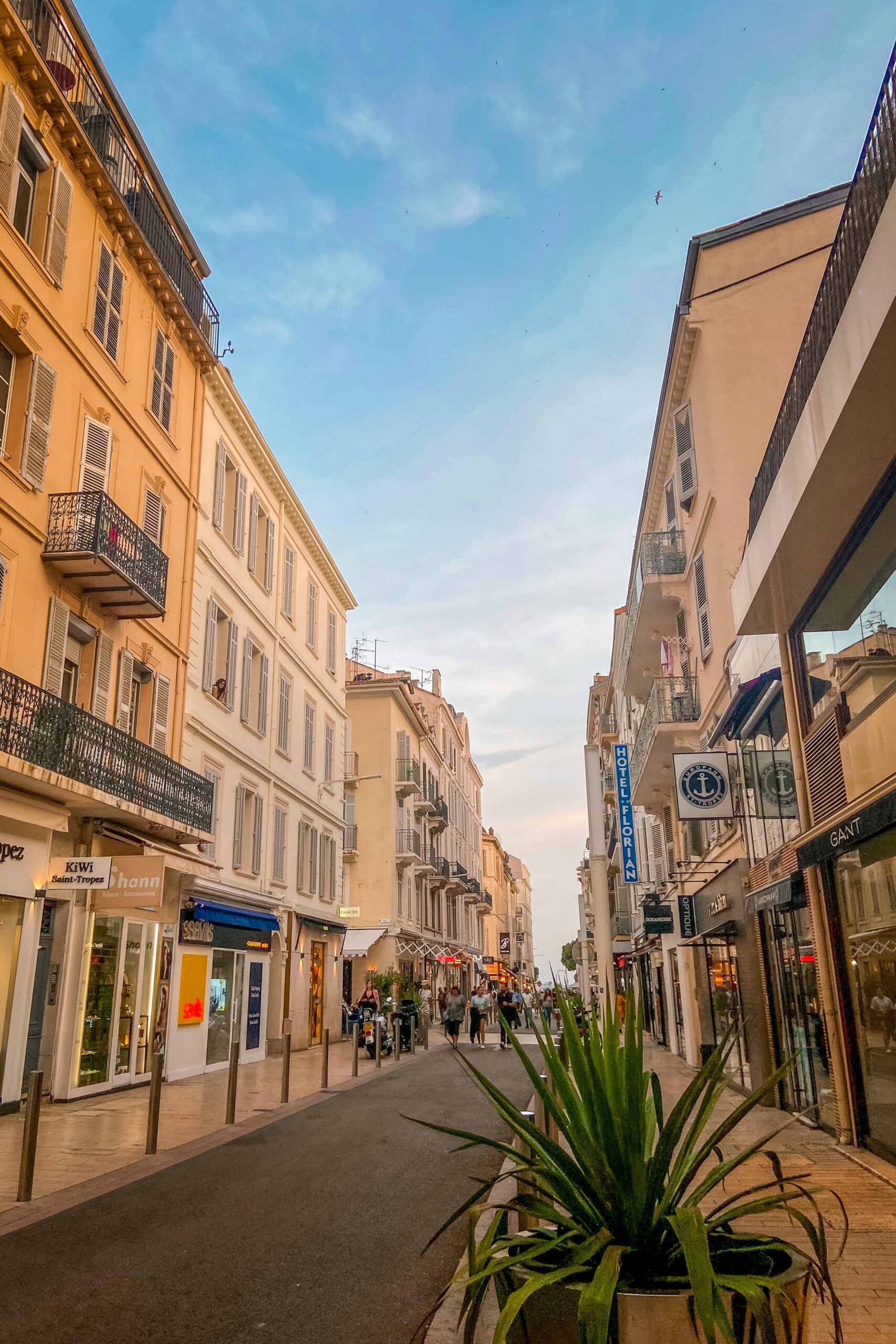 Street in the city centre of Cannes, France