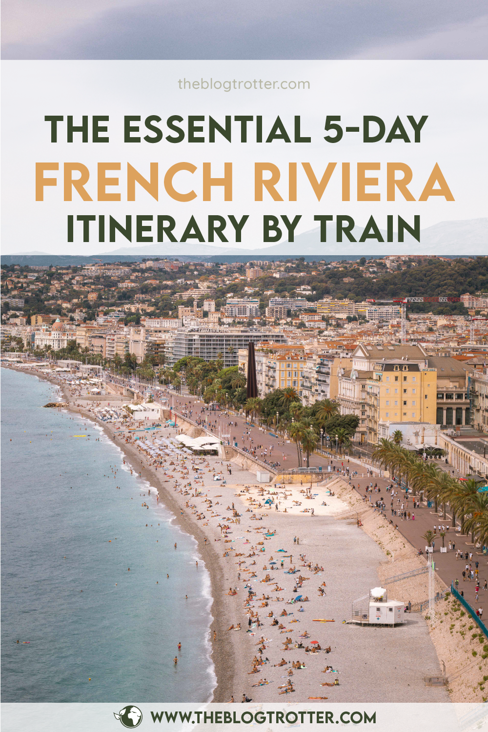 French riviera itinerary article visual for Pinterest - Option 1