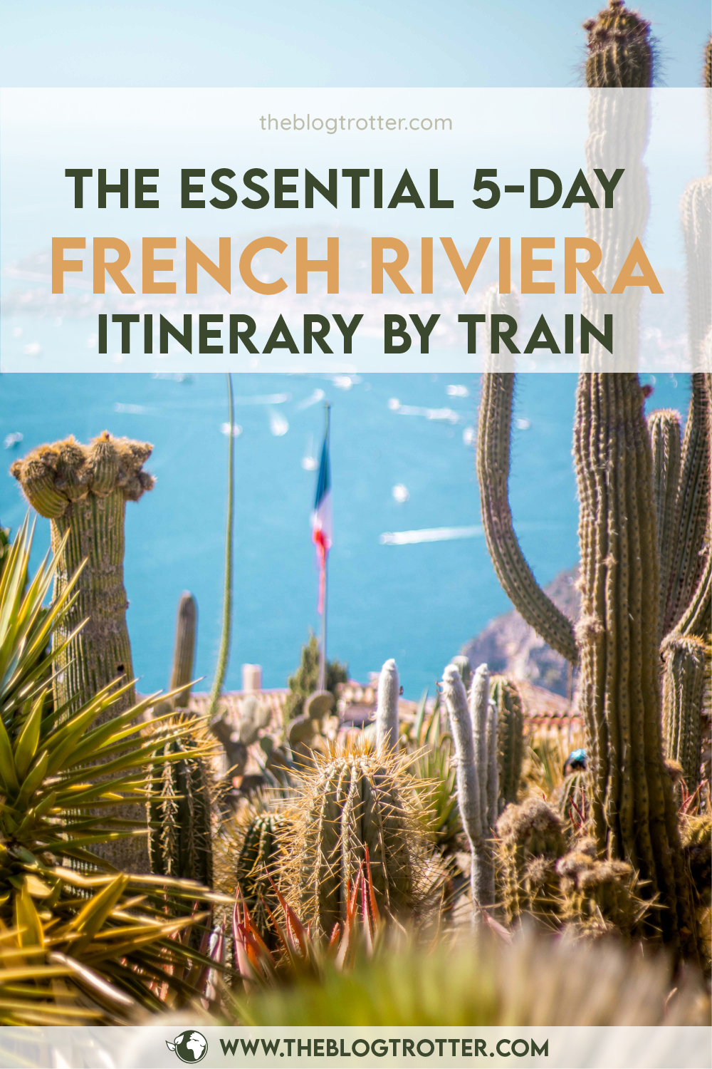 French riviera itinerary article visual for Pinterest - Option 2