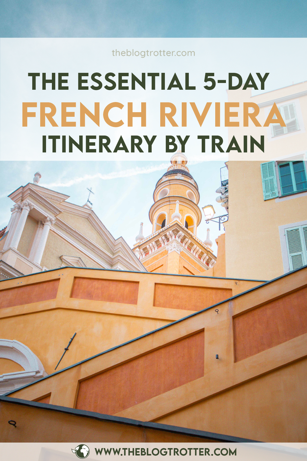 French riviera itinerary article visual for Pinterest - Option 3