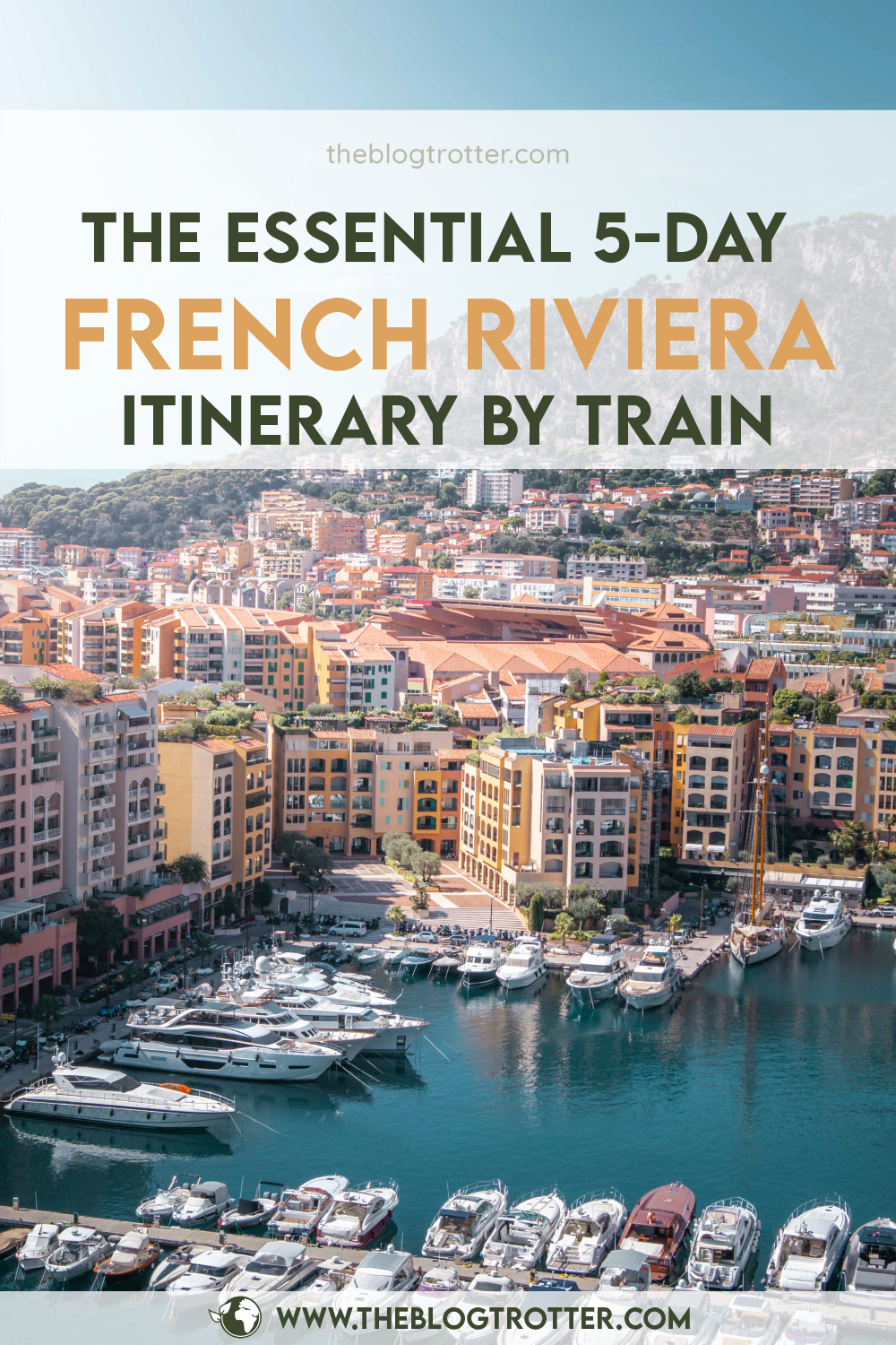 French riviera itinerary article visual for Pinterest - Option 5